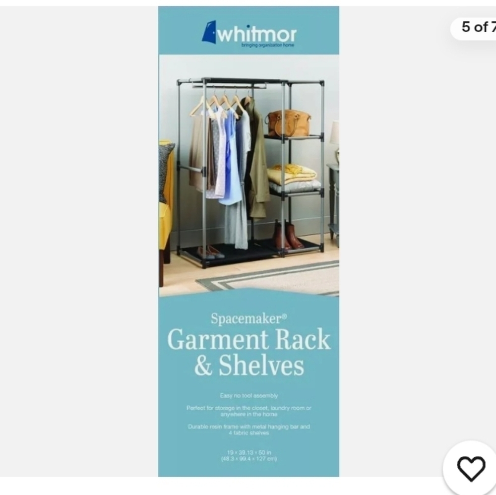 > Whitmor Black and Gray Storage Organizer plastic and fabric